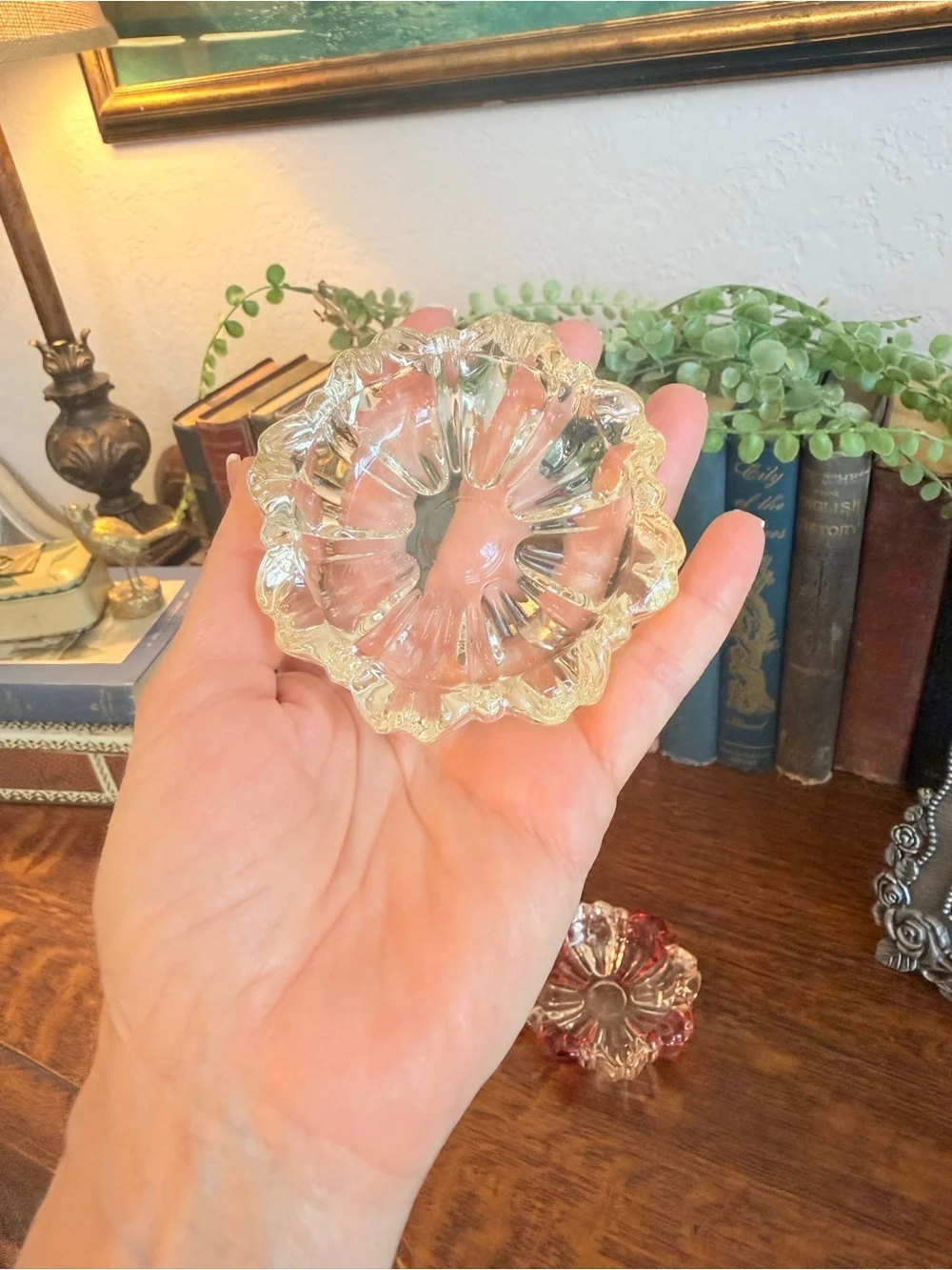 3 Vintage Anchor Hocking Glass Ashtrays Ruby Red and Clear